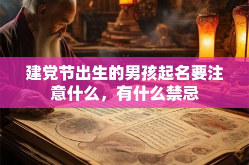建党节出生的男孩起名要注意什么,有什么禁忌 建党节出生的男孩起名要注意什么,有什么禁忌