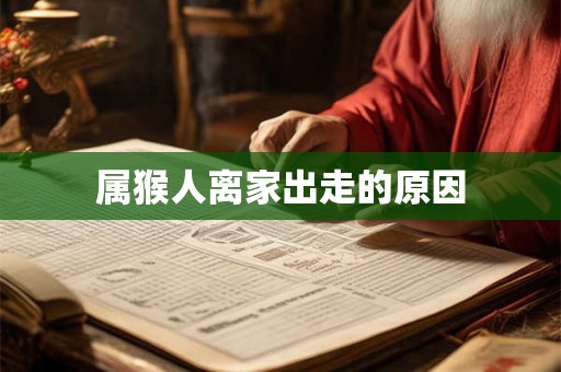 属猴人离家出走的原因 属猴人离家出走的原因
