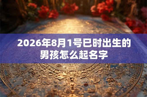 2026年8月1号巳时出生的男孩怎么起名字