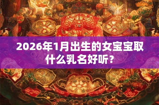 2026年1月出生的女宝宝取什么乳名好听? 2026年1月出生的女宝宝取什么乳名好听?