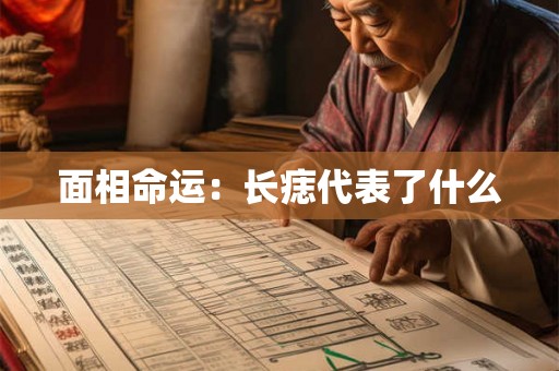 面相命运：长痣代表了什么