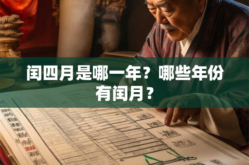 闰四月是哪一年？哪些年份有闰月？