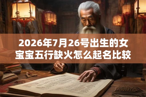 2026年7月26号出生的女宝宝五行缺火怎么起名比较好
