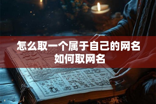 怎么取一个属于自己的网名 如何取网名