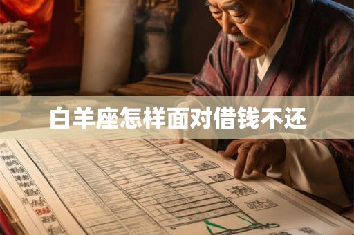 白羊座怎样面对借钱不还