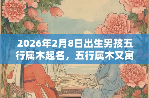 2026年2月8日出生男孩五行属木起名，五行属木又寓意好的字