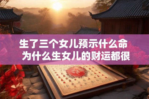 生了三个女儿预示什么命  为什么生女儿的财运都很好