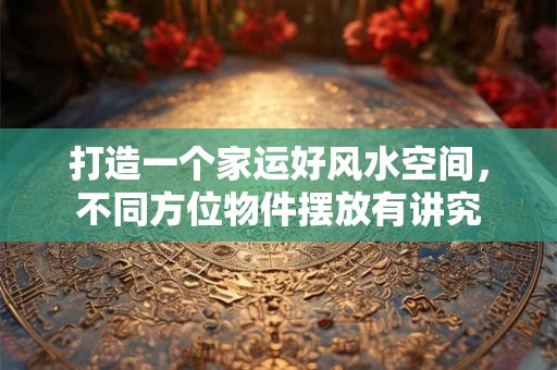 打造一个家运好风水空间，不同方位物件摆放有讲究