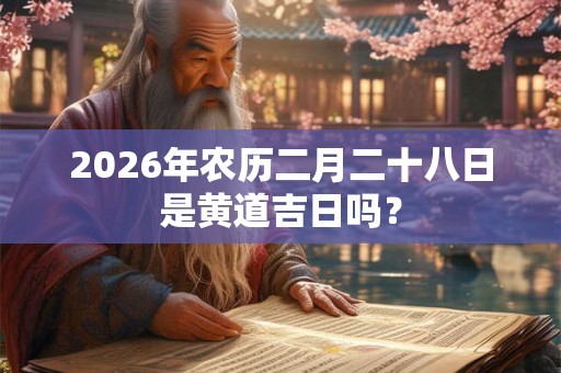 2026年农历二月二十八日是黄道吉日吗？