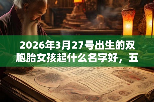 2026年3月27号出生的双胞胎女孩起什么名字好，五行属什么？