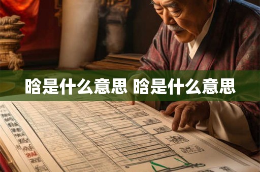 晗是什么意思 晗是什么意思
