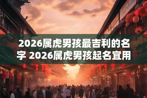 2026属虎男孩最吉利的名字 2026属虎男孩起名宜用字
