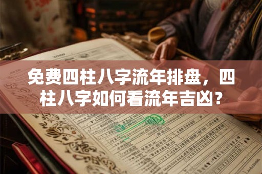 免费四柱八字流年排盘,四柱八字如何看流年吉凶? 免费四柱八字流年排盘,四柱八字如何看流年吉凶?