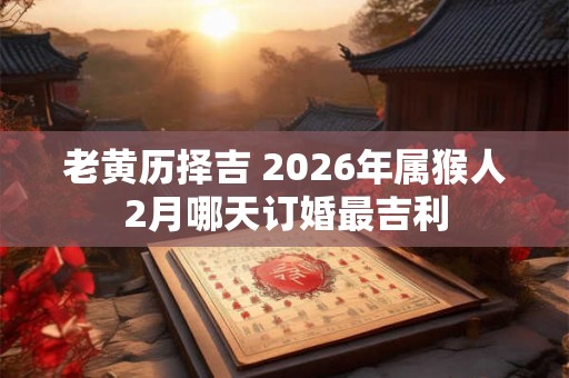 老黄历择吉 2026年属猴人2月哪天订婚最吉利