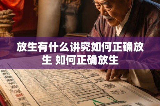 放生有什么讲究如何正确放生 如何正确放生