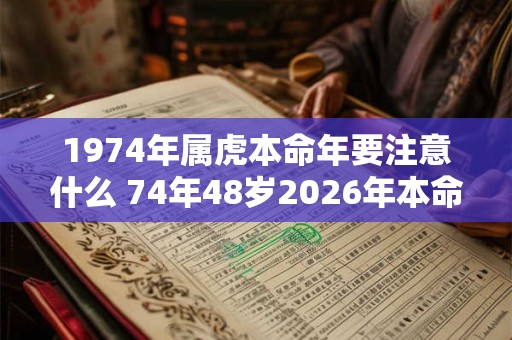 1974年属虎本命年要注意什么 74年48岁2026年本命年佩戴什么好 1974年属虎本命年要注意什么 74年48岁2026年本命年佩戴什么好