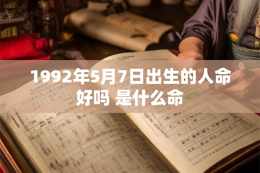 1992年5月7日出生的人命好吗 是什么命 1992年5月7日出生的人命好吗 是什么命