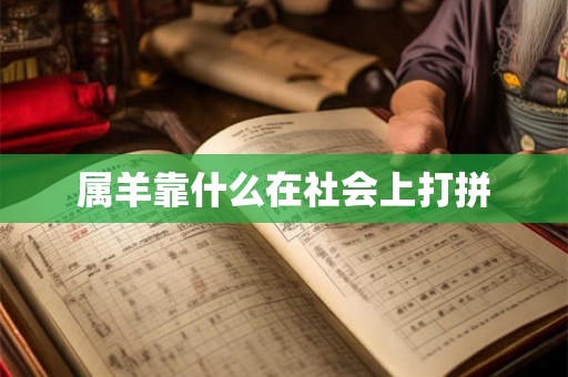 属羊靠什么在社会上打拼