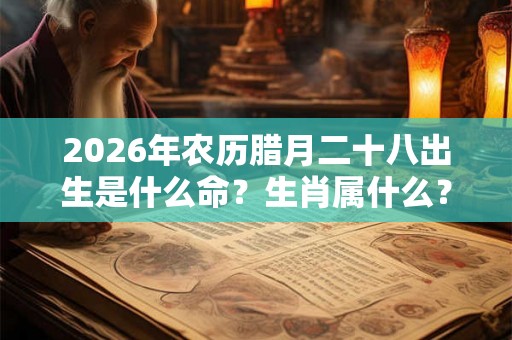 2026年农历腊月二十八出生是什么命？生肖属什么？