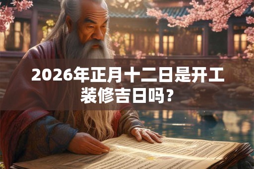 2026年正月十二日是开工装修吉日吗？