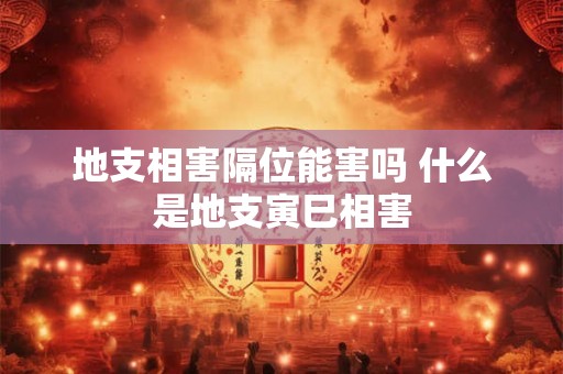 地支相害隔位能害吗 什么是地支寅巳相害 地支相害隔位能害吗 什么是地支寅巳相害