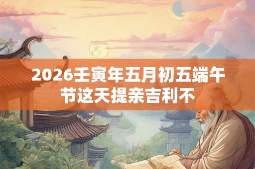 2026壬寅年五月初五端午节这天提亲吉利不