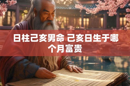 日柱己亥男命 己亥日生于哪个月富贵
