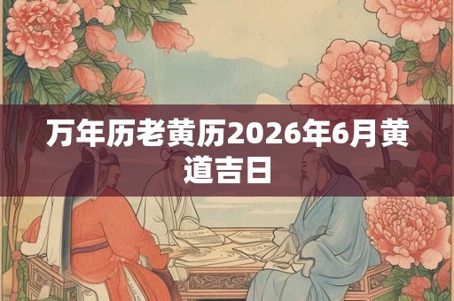 万年历老黄历2026年6月黄道吉日