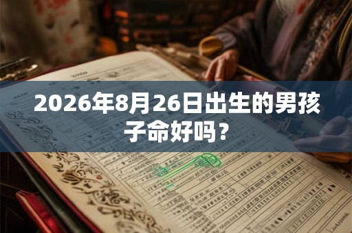 2026年8月26日出生的男孩子命好吗？