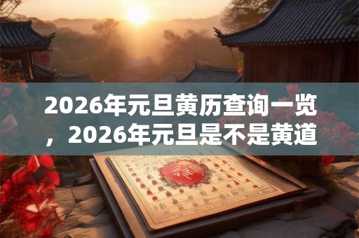 2026年元旦黄历查询一览,2026年元旦是不是黄道吉日? 2026年元旦黄历查询一览,2026年元旦是不是黄道吉日?