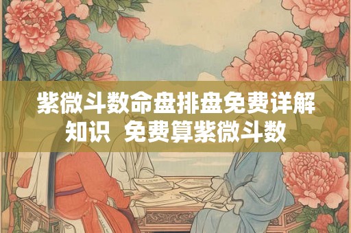 紫微斗数命盘排盘免费详解知识 免费算紫微斗数 紫微斗数命盘排盘免费详解知识 免费算紫微斗数