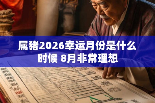 属猪2026幸运月份是什么时候 8月非常理想