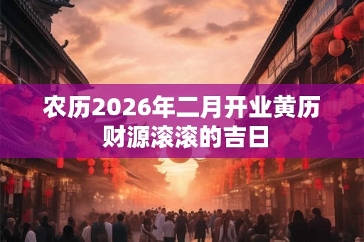 农历2026年二月开业黄历 财源滚滚的吉日