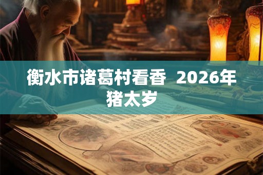 衡水市诸葛村看香 2026年猪太岁 衡水市诸葛村看香 2026年猪太岁