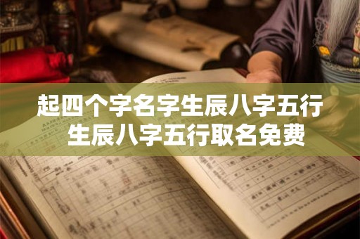 起四个字名字生辰八字五行  生辰八字五行取名免费
