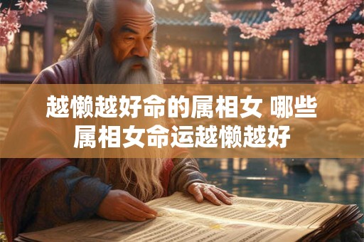 越懒越好命的属相女 哪些属相女命运越懒越好 越懒越好命的属相女 哪些属相女命运越懒越好