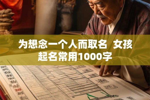 为想念一个人而取名  女孩起名常用1000字