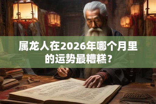 属龙人在2026年哪个月里的运势最糟糕? 属龙人在2026年哪个月里的运势最糟糕?