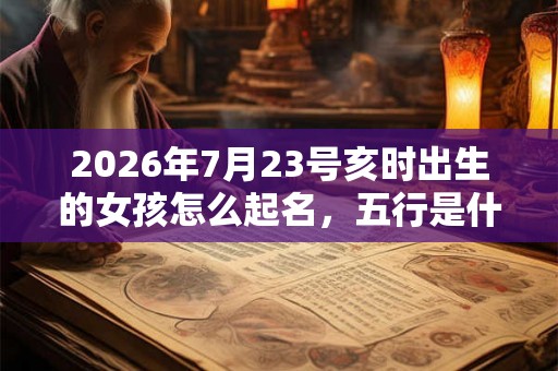 2026年7月23号亥时出生的女孩怎么起名,五行是什么。 2026年7月23号亥时出生的女孩怎么起名,五行是什么。