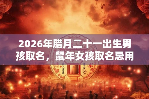 2026年腊月二十一出生男孩取名，鼠年女孩取名忌用字！
