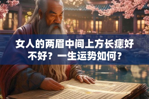 女人的两眉中间上方长痣好不好？一生运势如何？