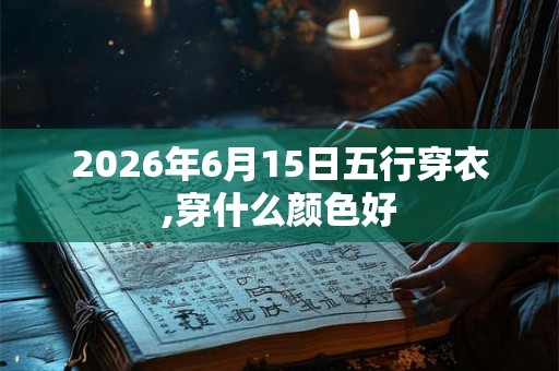 2026年6月15日五行穿衣,穿什么颜色好