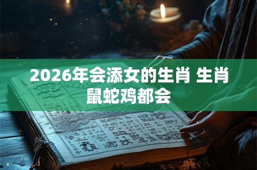 2026年会添女的生肖 生肖鼠蛇鸡都会