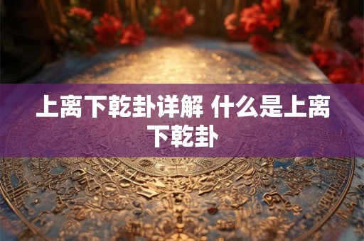 上离下乾卦详解 什么是上离下乾卦