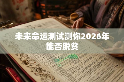 未来命运测试测你2026年能否脱贫