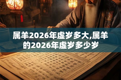 属羊2026年虚岁多大,属羊的2026年虚岁多少岁
