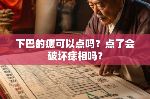 下巴的痣可以点吗？点了会破坏痣相吗？