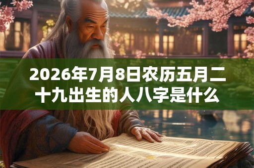 2026年7月8日农历五月二十九出生的人八字是什么
