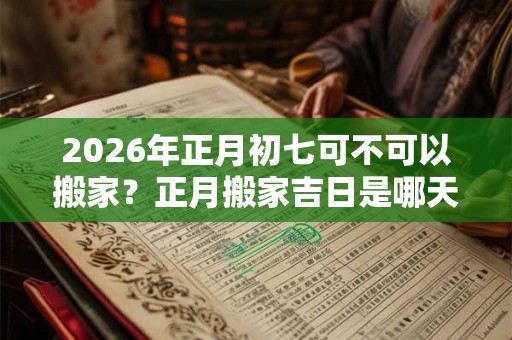 2026年正月初七可不可以搬家？正月搬家吉日是哪天？