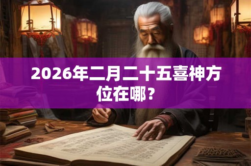 2026年二月二十五喜神方位在哪？